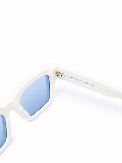 OFF-WHITE Virgil Square Frame Sunglasses White/Blue (OMRI012R21PLA0010100)