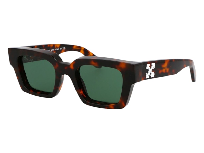 OFF-WHITE Virgil Sunglasses Havana Green (OERI008C99PLA0026455-FR)