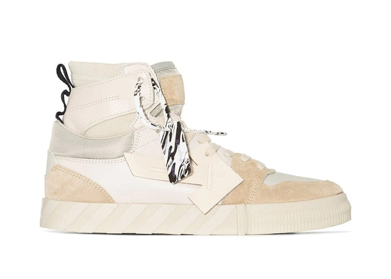 OFF-WHITE Vulc High Top White Beige Suede