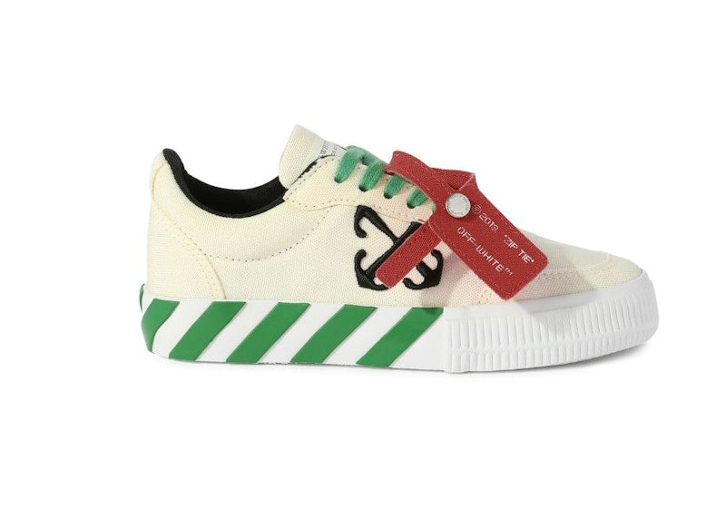 OFF-WHITE Vulc Low Off White Green (Kids)