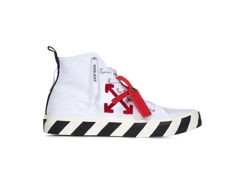 OFF-WHITE Vulcanized Hi White Red Canvas