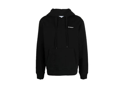 OFF-WHITE Wave Outl Diagonal Slim Hoodie Black/White