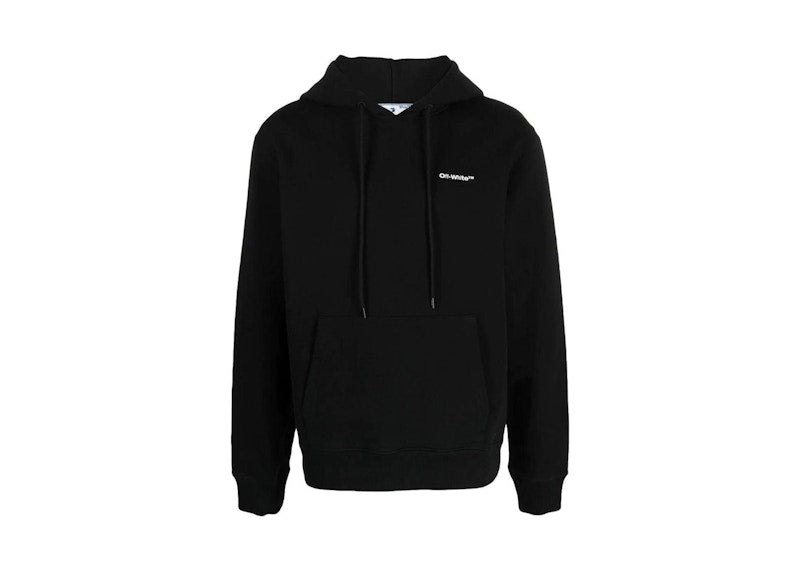 OFF-WHITE Wave Outl Diagonal Slim Hoodie Black/White