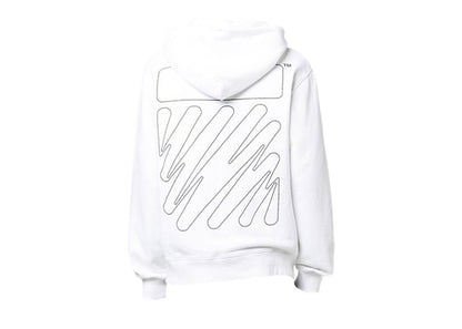 OFF-WHITE Wave Outl Diagonal Slim Zip Hoodie White/Black