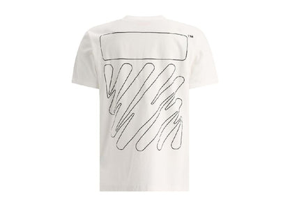 OFF-WHITE Wave Outl Diag Slim S/S Tee White/Black