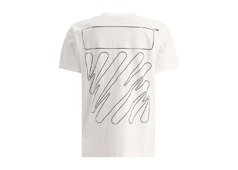 OFF-WHITE Wave Outl Diag Slim S/S Tee White/Black
