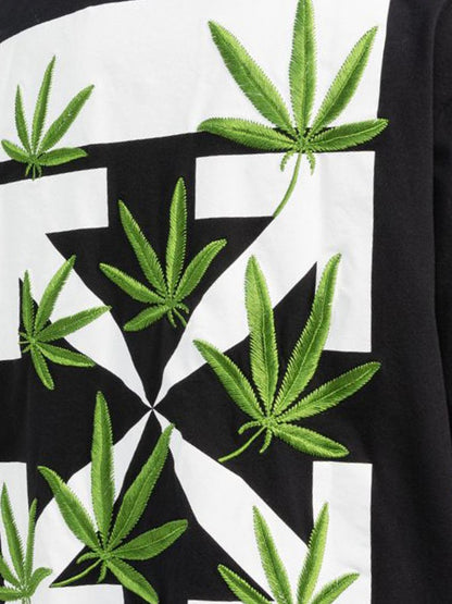OFF-WHITE Weed Arrows Oversized T-Shirt Black/Green