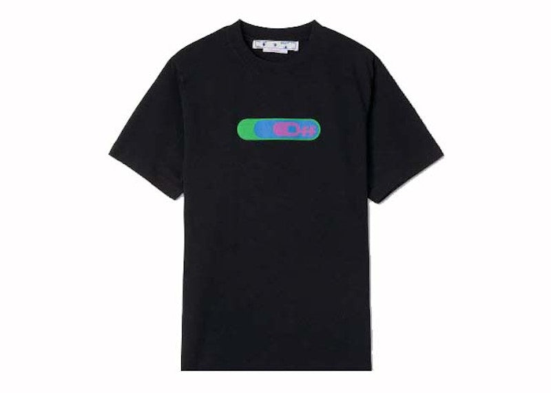OFF-WHITE Weed Logo Print T-Shirt Black