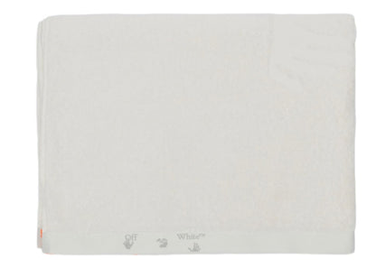 OFF-WHITE White Shower Towel With Logo