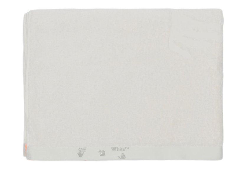 OFF-WHITE White Shower Towel With Logo