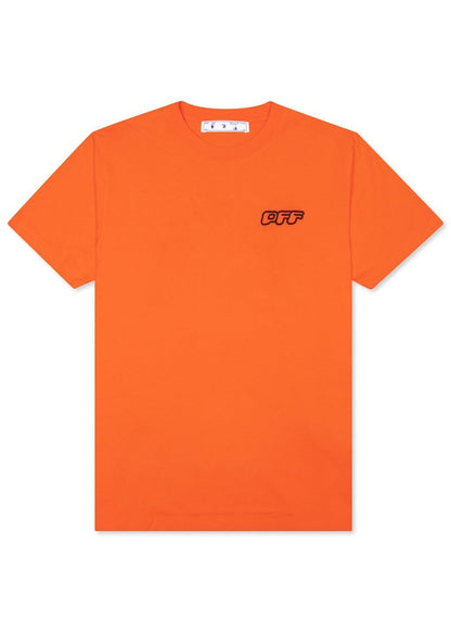 OFF-WHITE Wizard Flyer Print Slim Fit T-Shirt Orange Black