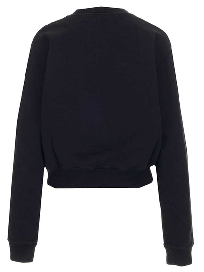 OFF-WHITE Women's Flocked Logo Sweatshirt Black