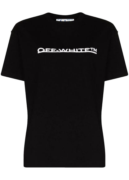 OFF-WHITE Womens Underlined Logo T-Shirt Black/White