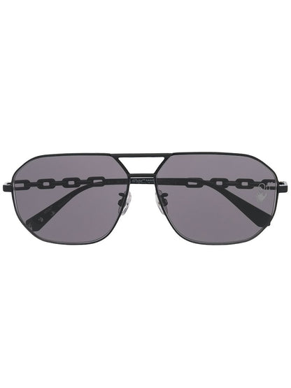 OFF-WHITE Wright Aviator Sunglasses Black/Grey (OMRI007F20MET0011000)