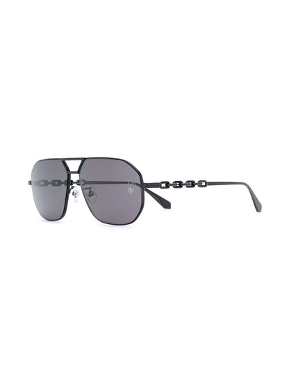 OFF-WHITE Wright Aviator Sunglasses Black/Grey (OMRI007F20MET0011000)