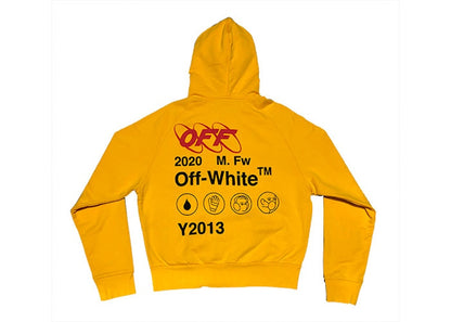 OFF-WHITE Yellow Industrial Y013 Double Zip Hoodie Yellow
