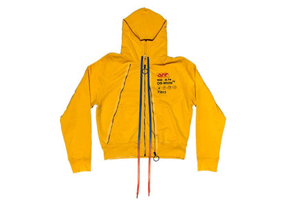 OFF-WHITE Yellow Industrial Y013 Double Zip Hoodie Yellow