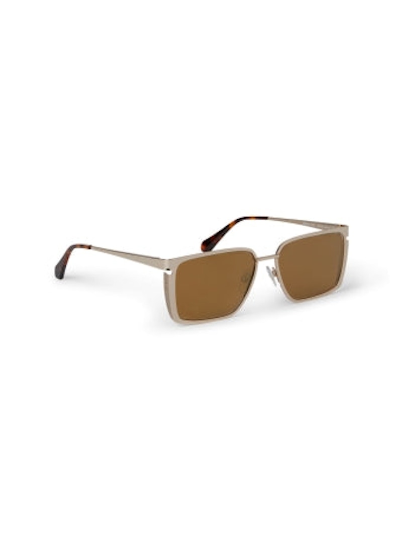 OFF-WHITE Yoder Sunglasses Gold/Brown/Brown (OERI121S24MET0017676-FR)