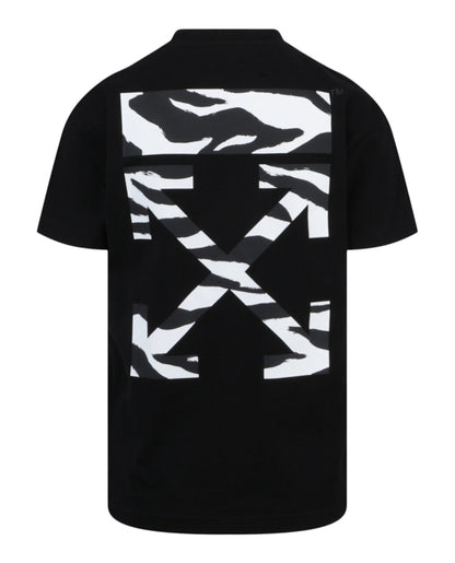 OFF-WHITE Women's Zebra Arrow Casual T-Shirt Black
