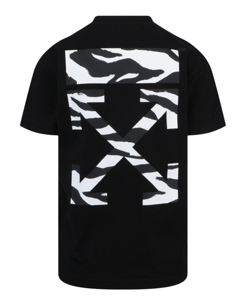 OFF-WHITE Women's Zebra Arrow Casual T-Shirt Black
