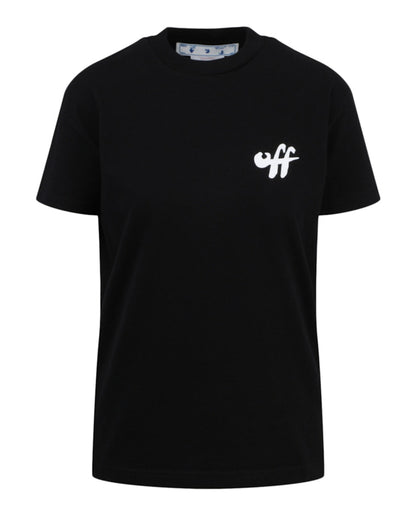 OFF-WHITE Women's Zebra Arrow Casual T-Shirt Black