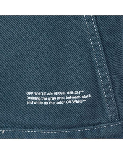 OFF-WHITE Zip Up Denim Vest Blue