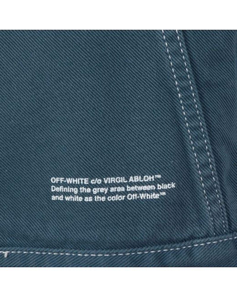 OFF-WHITE Zip Up Denim Vest Blue