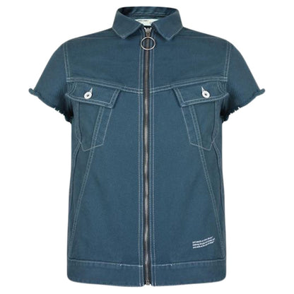 OFF-WHITE Zip Up Denim Vest Blue