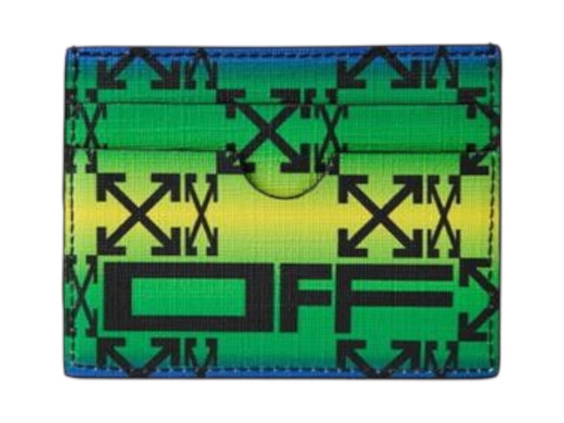 OFF-WHITE Zipped Monogram Card Case Multicolor