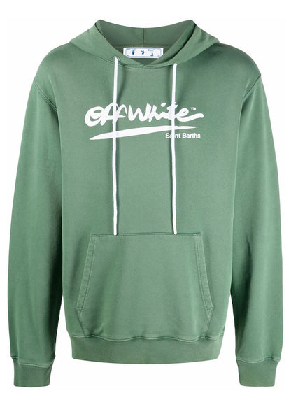 OFF-WHITE x Eden Rock St. Barths Arrows Motif Print Hoodie Green/White