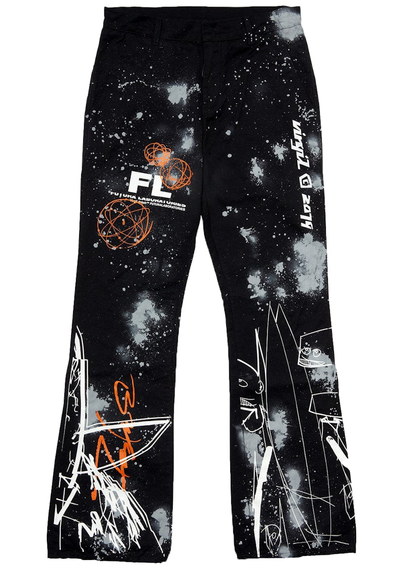 OFF-WHITE x Futura Washed Chino Denim Pants Black/Multicolor