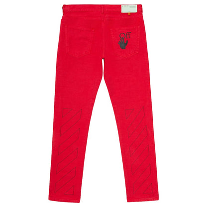 OFF-WHITE x Lunar New Year Good Luck Denim Jeans Red/Black