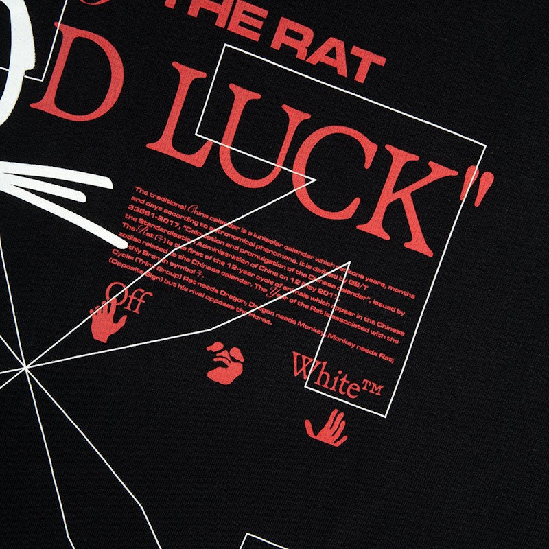 OFF-WHITE x Lunar New Year Mouse Hoodie Black/White
