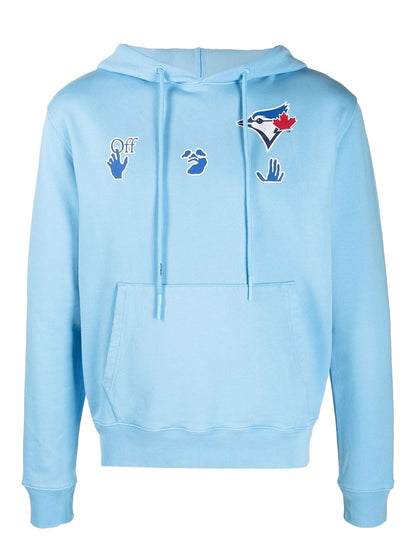 OFF-WHITE x MLB Toronto Blue Jays Hoodie Light Blue/Red