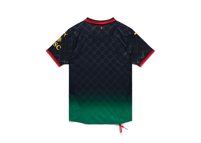 OFF-WHITE x Puma AC Milan Authentic Jersey Black/Power Green