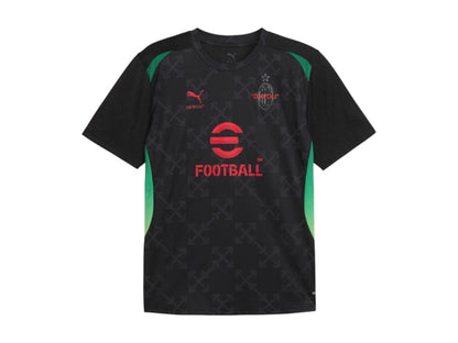 OFF-WHITE x Puma AC Milan Pre-Match S/S Jersey Black/Red