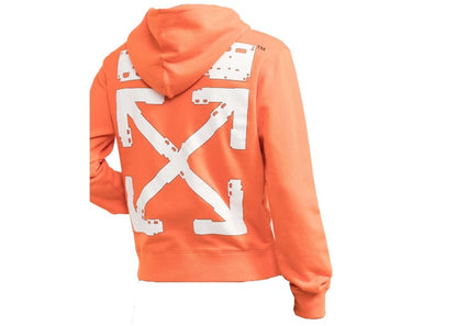 OFF-WHITE x Teenage Engineering Logo Patch Cotton Hoodie Orange