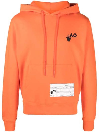 OFF-WHITE x Teenage Engineering Logo Patch Cotton Hoodie Orange