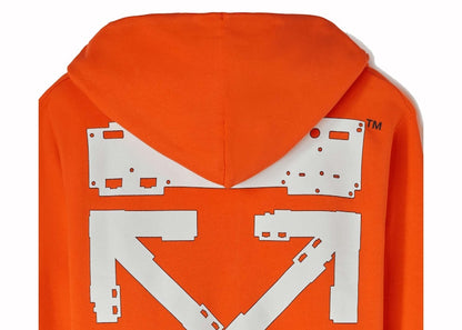 OFF-WHITE x Teenage Engineering Logo Patch Hoodie Orange/White
