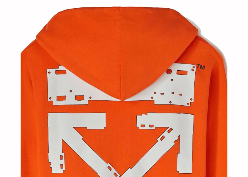 OFF-WHITE x Teenage Engineering Logo Patch Hoodie Orange/White