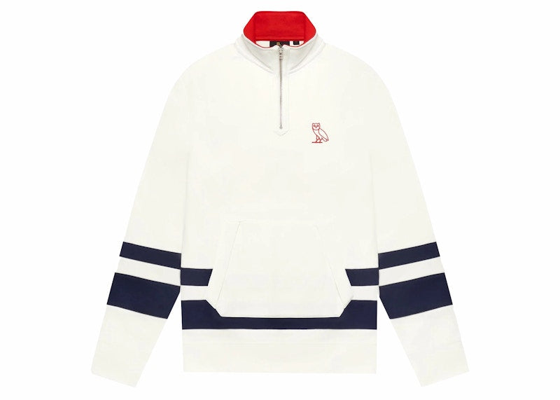 OVO 1/4 Zip Sweatshirt Cream