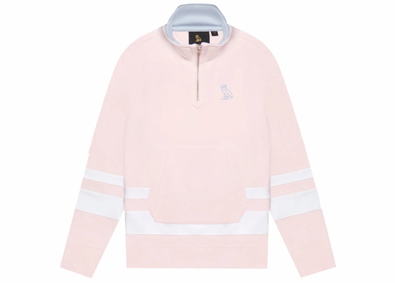OVO 1/4 Zip Sweatshirt Pale Pink