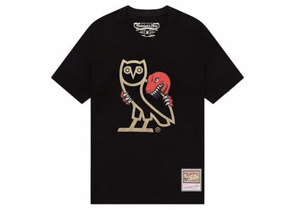 OVO x Mitchell and Ness '95 Raptors OG Owl T-shirt Black