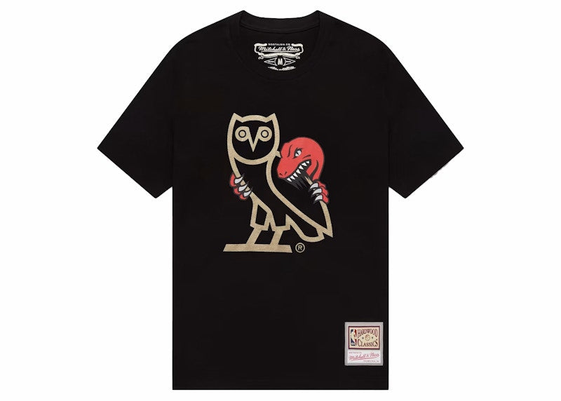OVO x Mitchell and Ness '95 Raptors OG Owl T-shirt Black