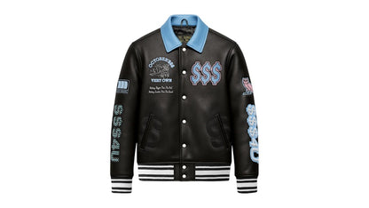 OVO $$$4U Collared Varsity Jacket Black