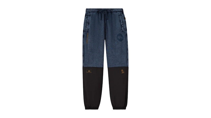 OVO Alpha Industries Garment Dyed Pant Replica Blue