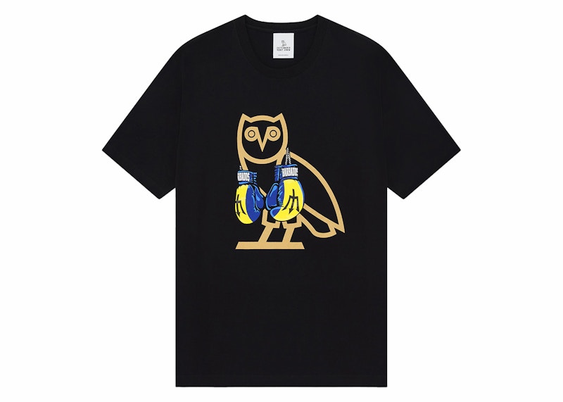 OVO Barbados Boxing Gloves OG Owl T-Shirt Black