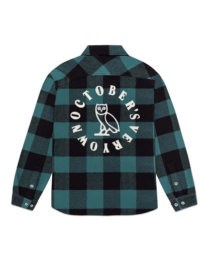 OVO Buffalo Plaid Flannel Shirt Green