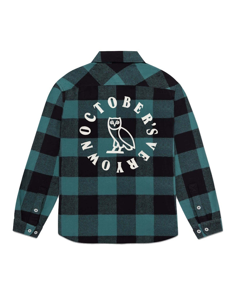 OVO Buffalo Plaid Flannel Shirt Green