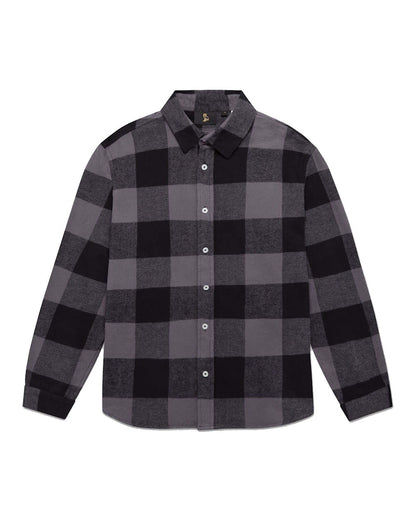 OVO Buffalo Plaid Flannel Shirt Grey
